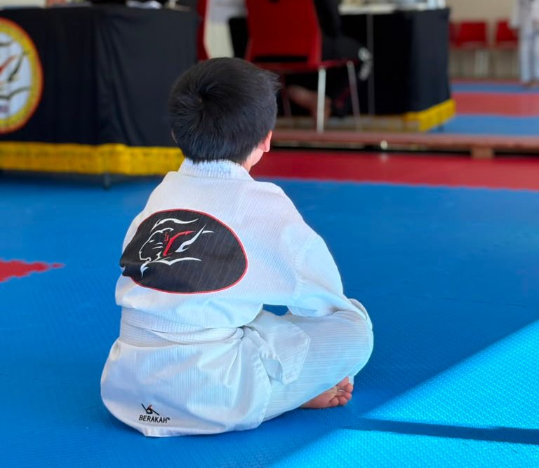 Students training in class